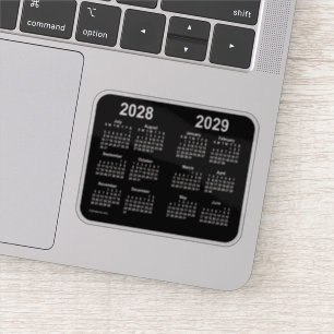 Adesivo Julho de 2028 - junho de 2029 Calendário do Ano E