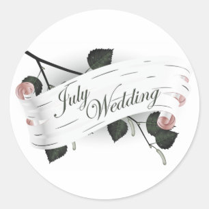 Adesivo Julho Wedding Seal : Folhas da temporada :