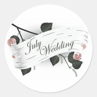 Adesivo Julho Wedding Seal : Folhas da temporada :