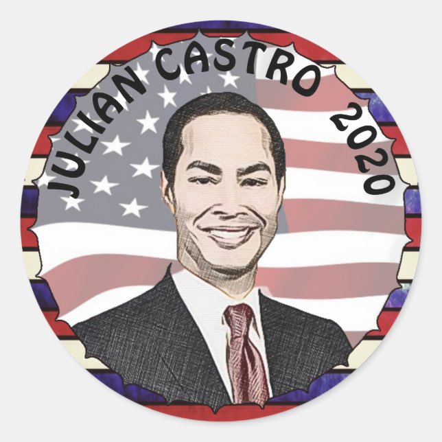 Adesivo Julian Castro para o apoio eleitoral do Presidente (Frente)