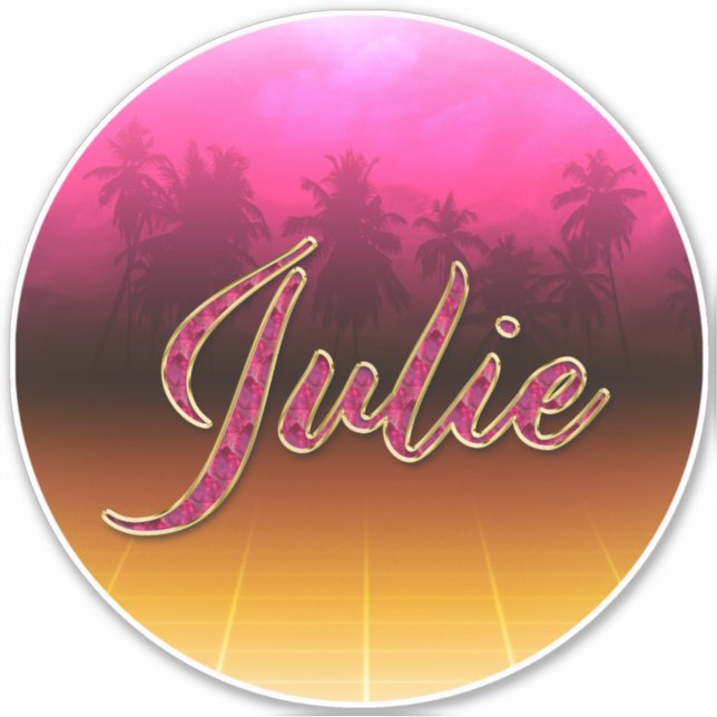 Adesivo Julie Vorname Name golden pink Aufkleber Sticker (Frente)