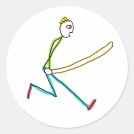 Adesivo Jump Rope Skipping Stickman