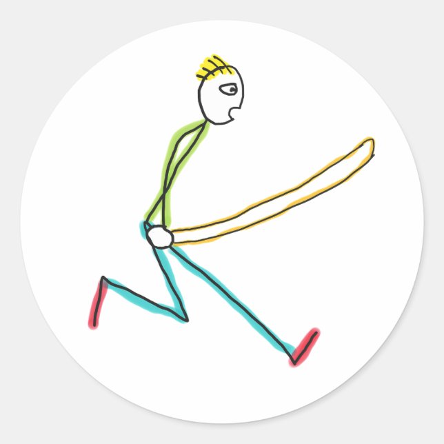 Adesivo Jump Rope Skipping Stickman (Frente)