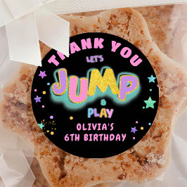 Adesivo Jump Trampoline Jump Play Aniversário Obrigado