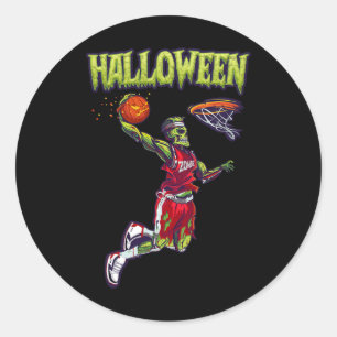 Adesivo Jump Zombie Bysketbyll Dunk Player Halloween Pumpk