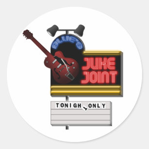 Adesivo Junção de Juke retro dos azuis