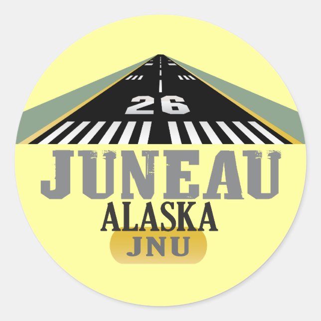 Adesivo Juneau Alaska - Passagem Aeroportuária (Frente)