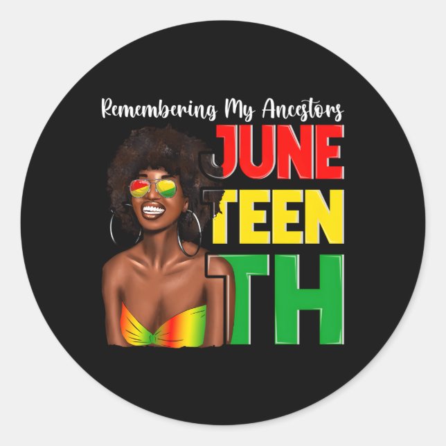 Adesivo Junenho Negro Lembrando Meus Ancestrais Africanos (Frente)