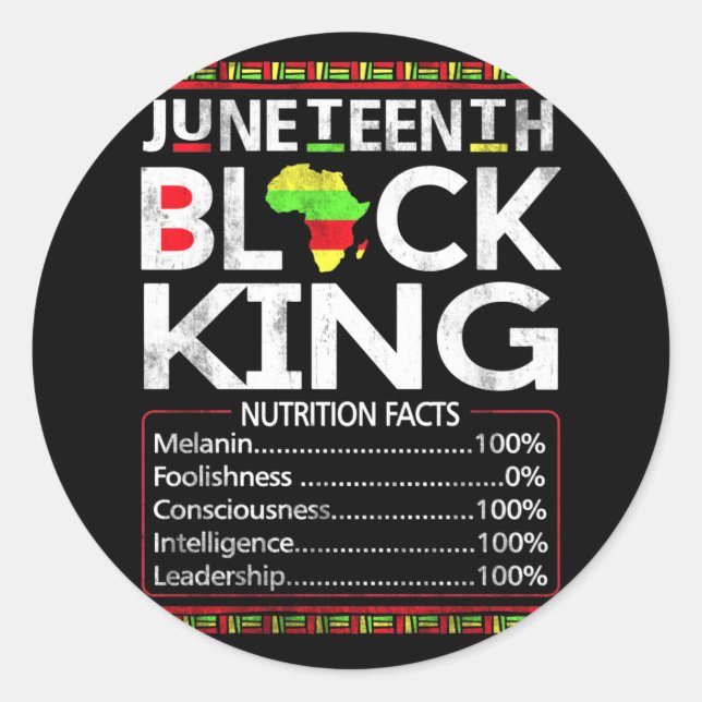 Adesivo Juneteenth Black King Melanin Dad Fathers Day (Frente)