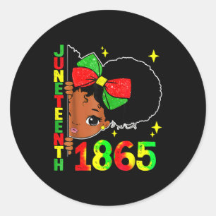 Adesivo Juneteenth celebrando 1865 meninas negras fofas cr