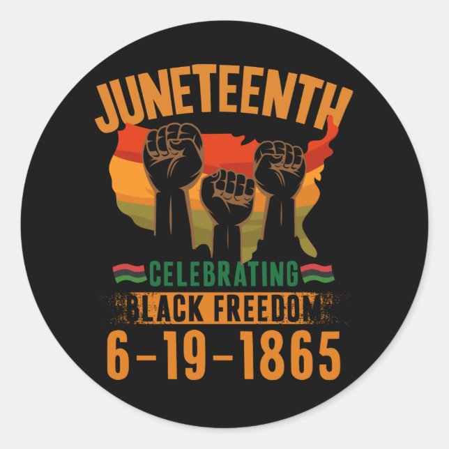 Adesivo Juneteenth Celebrating Black Freedom 186 African (Frente)