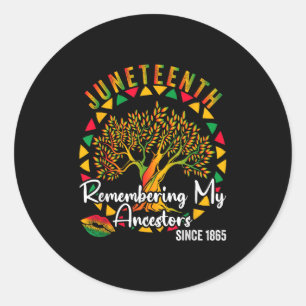 Adesivo Juneteenth Lembrando Minha Árvore Colorida dos Anc