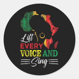 Adesivo Juneteenth Levante Toda Voz Cante Mês da História