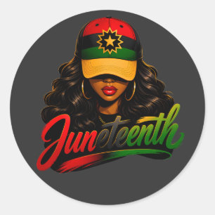 Adesivo Juneteenth Mulheres Afro Negras Melanina Liberdade