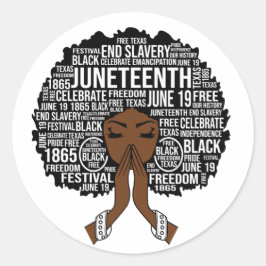 Adesivo Juneteenth Vibes Only Melanin Men Women Boy & Girl