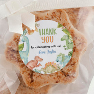 Adesivo Jungle Dinosaur Boy rotula o Chá de fraldas de ani