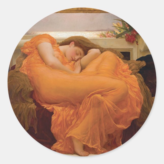 Adesivo Junho flamejante de Frederic Leighton (Frente)