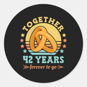 Adesivo Juntos, 42 Anos Para Ir Para Anniv De Casamento 42