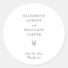 Adesivo Juntos Casamento Elegante Minimalista Obrigado