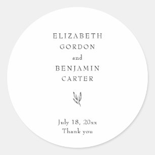 Adesivo Juntos Casamento Elegante Minimalista Obrigado