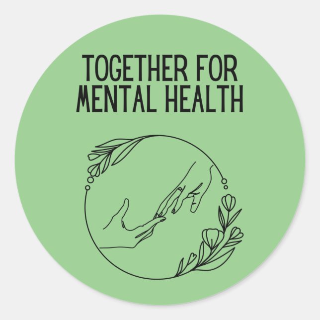 Adesivo Juntos Pela Saúde Mental (Frente)