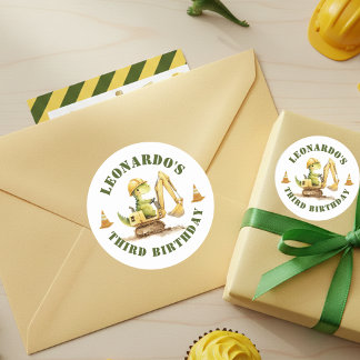 Adesivo Jurassic Construction Zone Boy Birthday