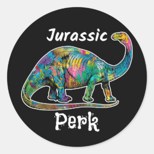 Adesivo Jurassic Perk Colorido Dinossauro Preto