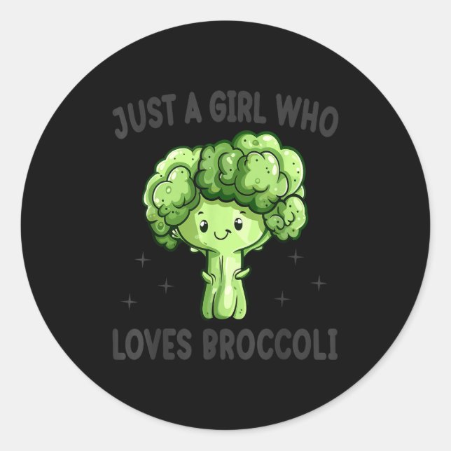 Adesivo Just A Girl Who Loves Broccoli Funny Broccoli Love (Frente)
