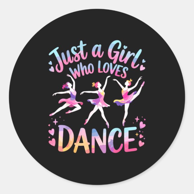 Adesivo Just A Girl Who Loves Dance  (Frente)