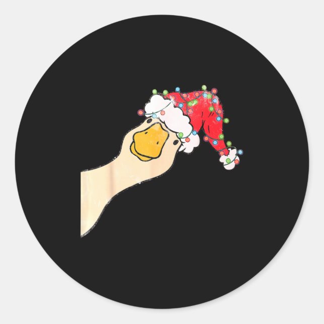 Adesivo Just A Jolly Goose Funny Silly Goose Santa Christm (Frente)