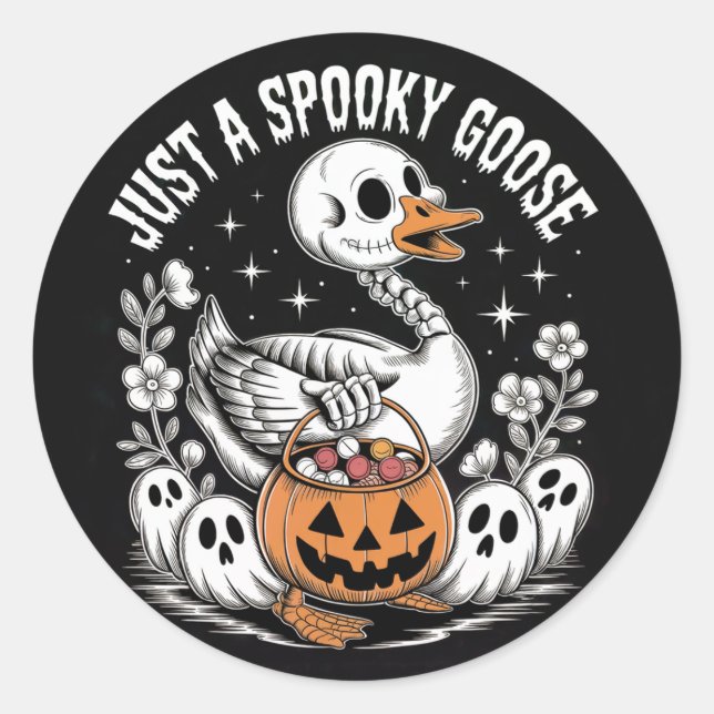 Adesivo Just A Spooky Goose Halloween Sticker – Cute Funny (Frente)