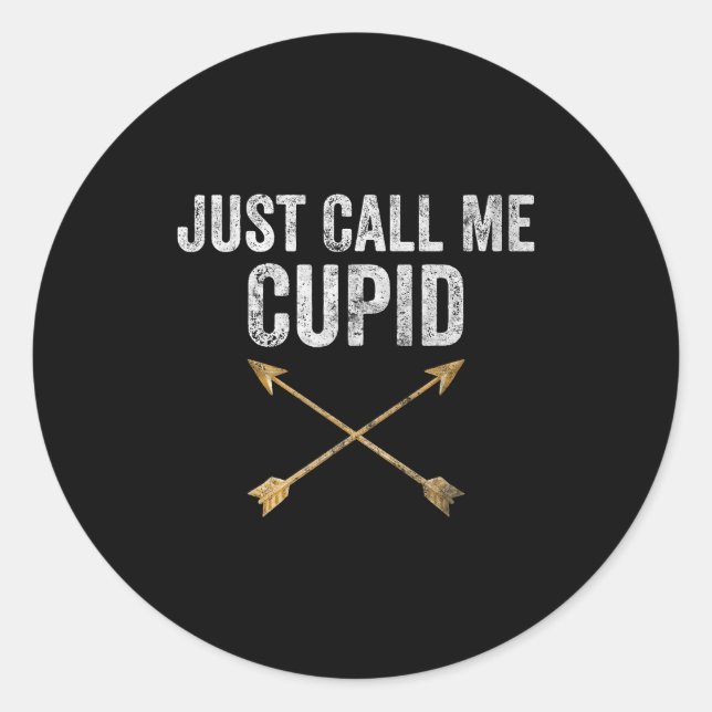 Adesivo Just Call Me Cud Shirt Retro Arrow Valentine Day  (Frente)