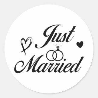Adesivo Just Married , Honeymoon couples