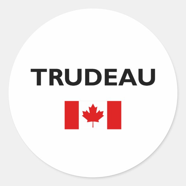 Adesivo Justin Trudeau Canadá Flag Light-Color (Frente)