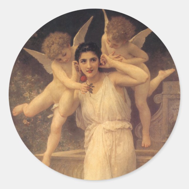 Adesivo Juventude de Bouguereau, Retrato dos Anjos Vitoria (Frente)