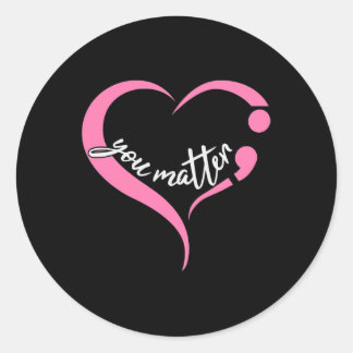 Adesivo Juventude Matéria Semicolon Saúde Mental e Suicídi