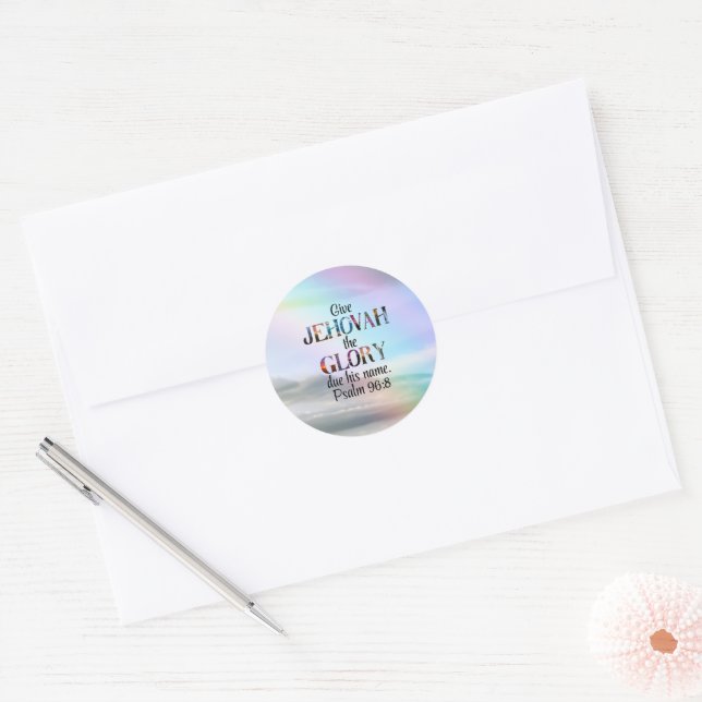 Adesivo JW 2025 Year Text Stickers! Salmo 96:8 (Envelope)