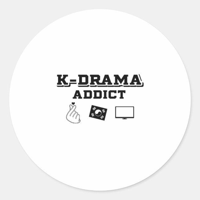 Adesivo K-Drama Addict | K-Pop Asian Korea Gifts (Frente)