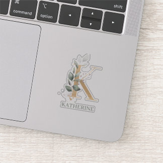 Adesivo K Monograma Floral Personalizado