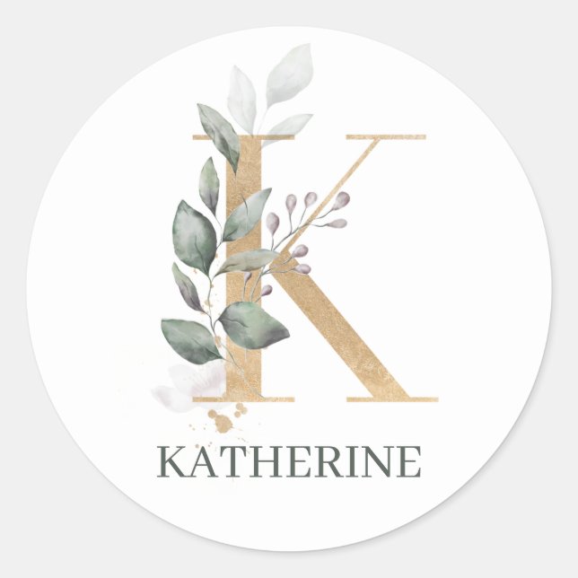 Adesivo K Monograma Floral Planner Classic Rou (Frente)