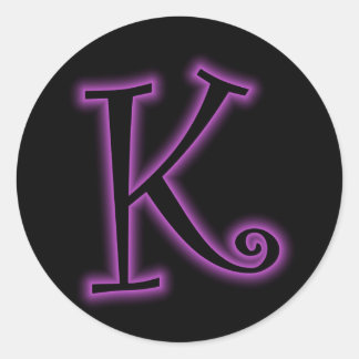 Adesivo K Monograma Purple Neon