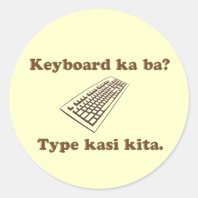 Adesivo Ka Ba do teclado? Digite Kita. (Frente)
