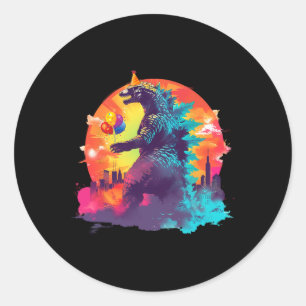 Adesivo Kaiju Birthday Engraçado Boys Birthday Monster