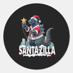 Adesivo Kaiju Christmas Santazilla Japonês Monster Dinosa