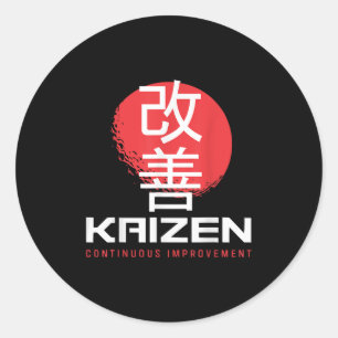 Adesivo Kaizen Continuous Melhoramento Kai Zen Mot Japonês