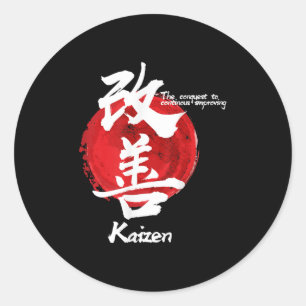 Adesivo Kaizen Japonês Melhorando o Citação do Conceito