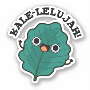 Adesivo Kale Lelujah Cute Veggie Kale Pun Sticker