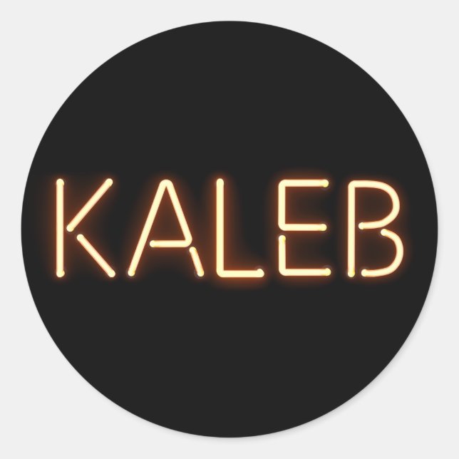 Adesivo Kaleb: Luzes brilhantes de neon (Frente)