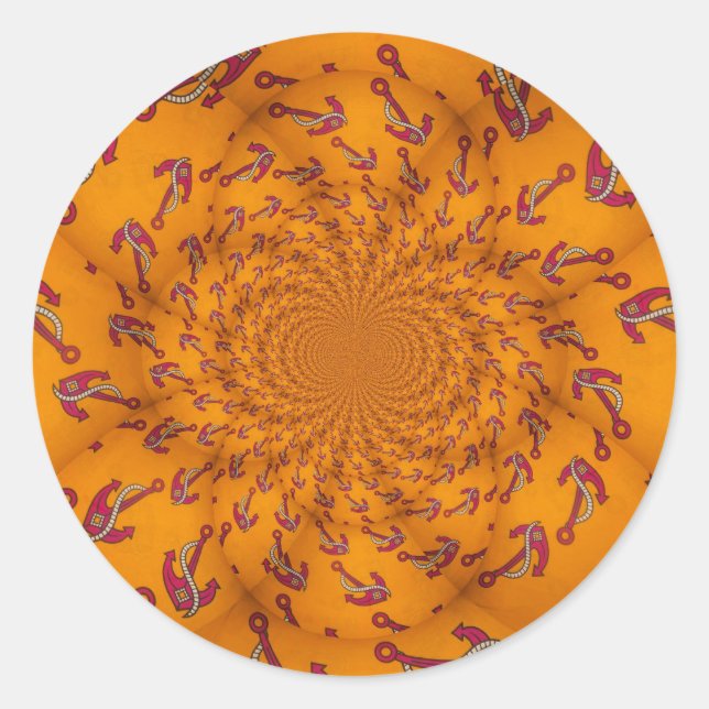 Adesivo Kaleidoscope Anchor Impressão de Arte (Frente)