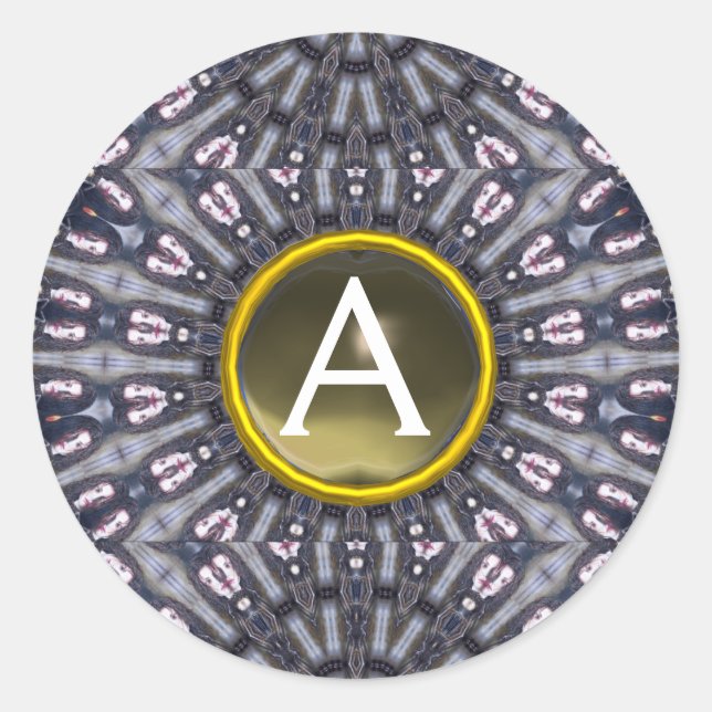 Adesivo KALEIDOSCÓPIO PSIQUEDÉLICO/MEMÓRIA MÍSTICA monogra (Frente)